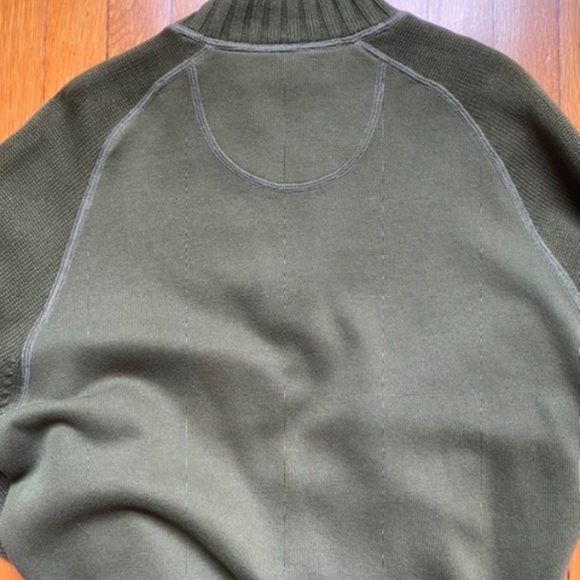 Tommy Bahama 1/4 Zip Sweatshirt Pullover Mens Size L Long Sleeve Green - Picture 4 of 5